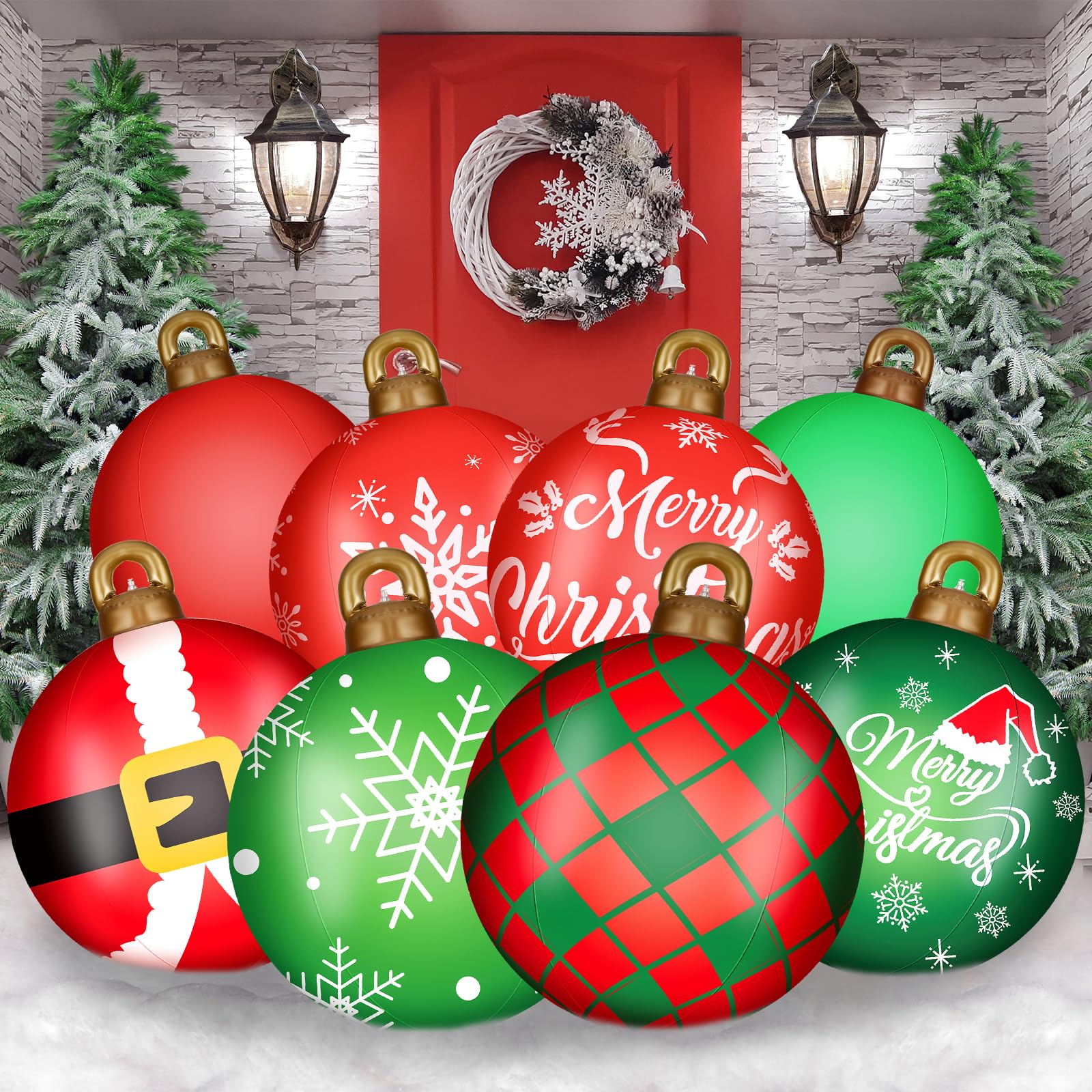 Snapklik.com : Jetec 32 Inch Giant PVC Inflatable Christmas Ball ...
