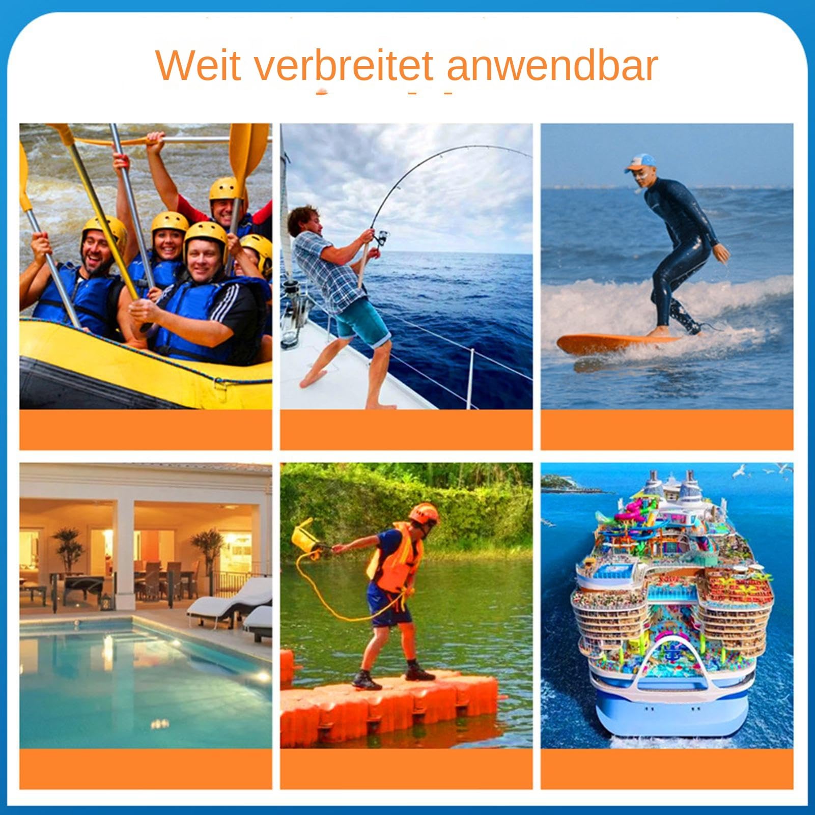 Wurffähige Rettungsleine 16m - Schwimmendes Rettungsgerät Mit 500kg Zugfestigkeit