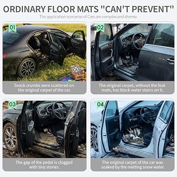 Car Floor Mats for 2007-2011 Honda CR-V Gas Full Set