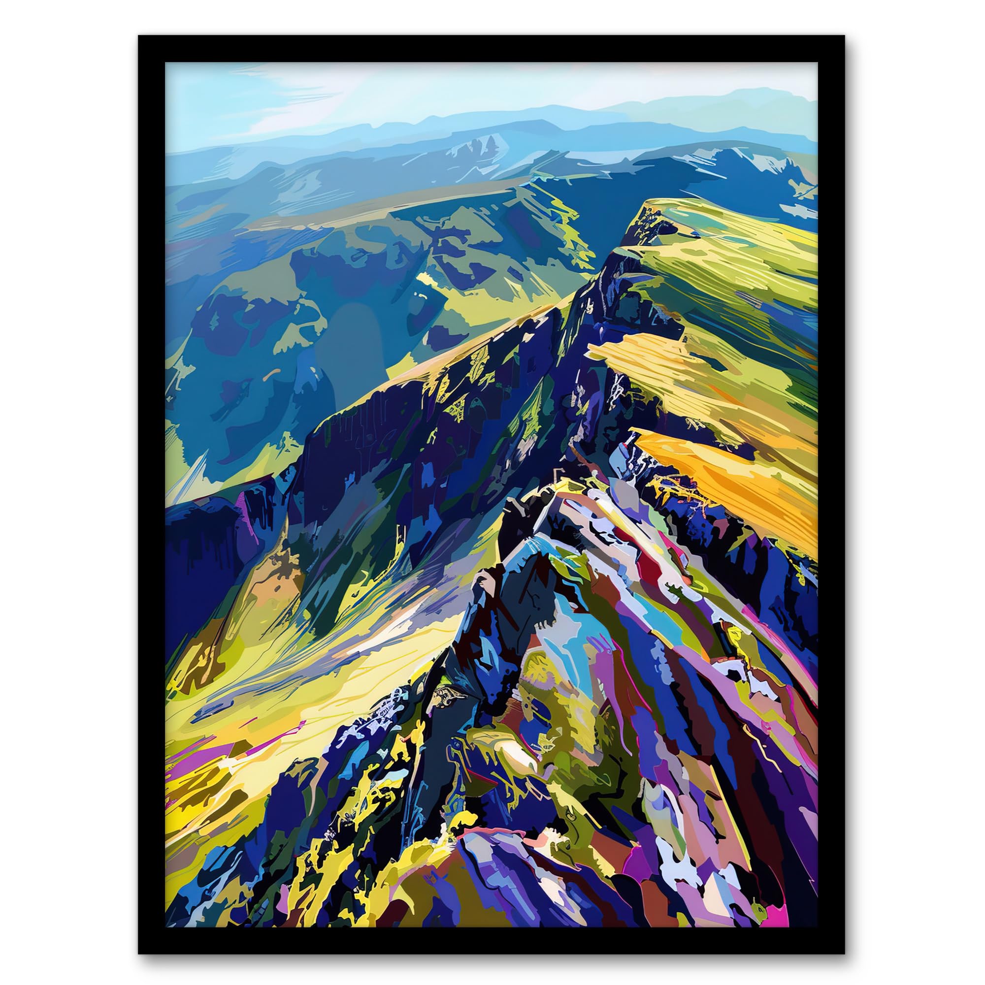 Artery8 Cairngorm Mountains Scottish Highlands Landscape Living Room Artwork Framed Wall Art Print A4