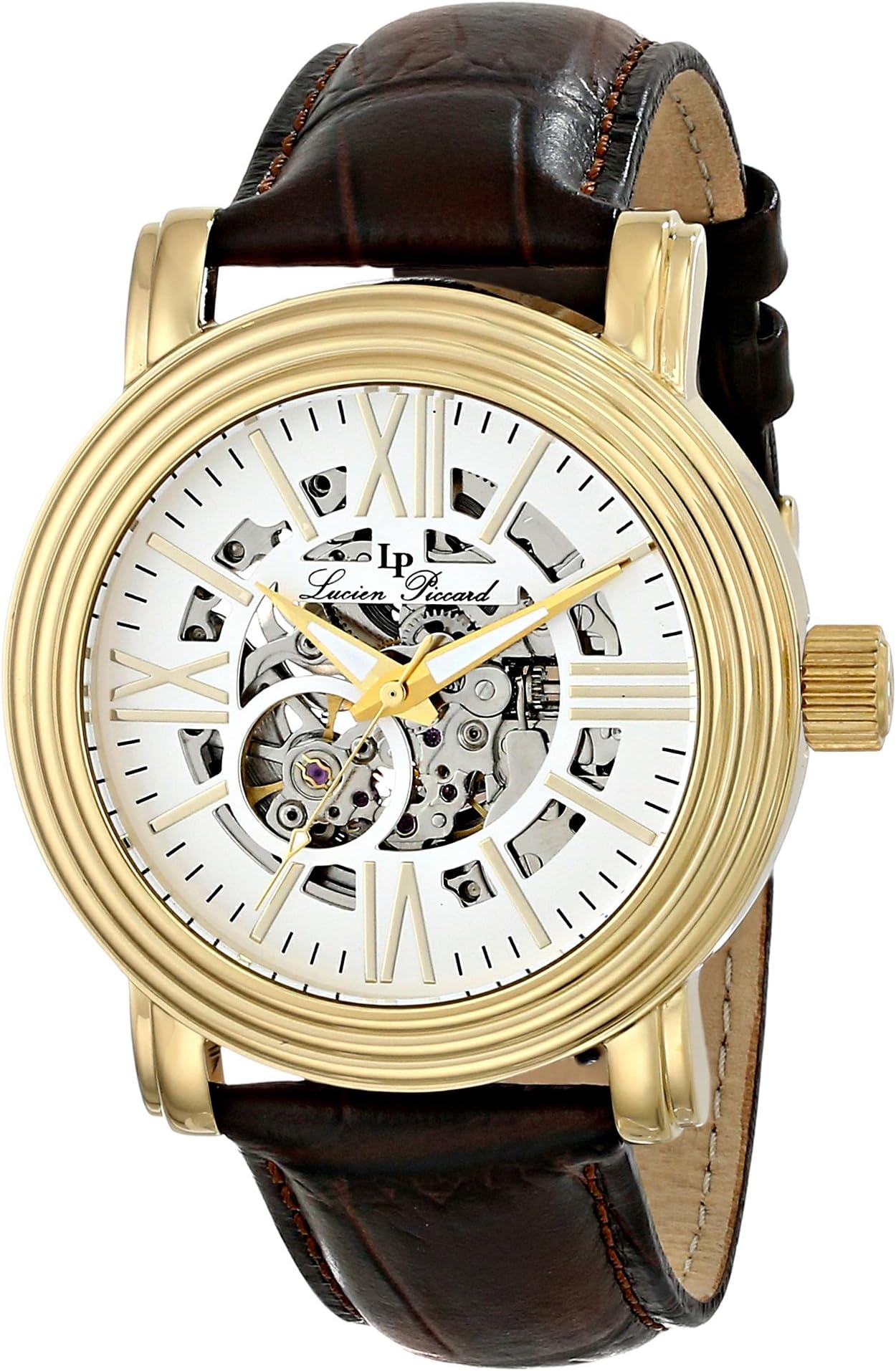 Lucien Piccard Men's LP-11912-YG-02S Domineer Analog Display Chinese Automatic Brown Watch