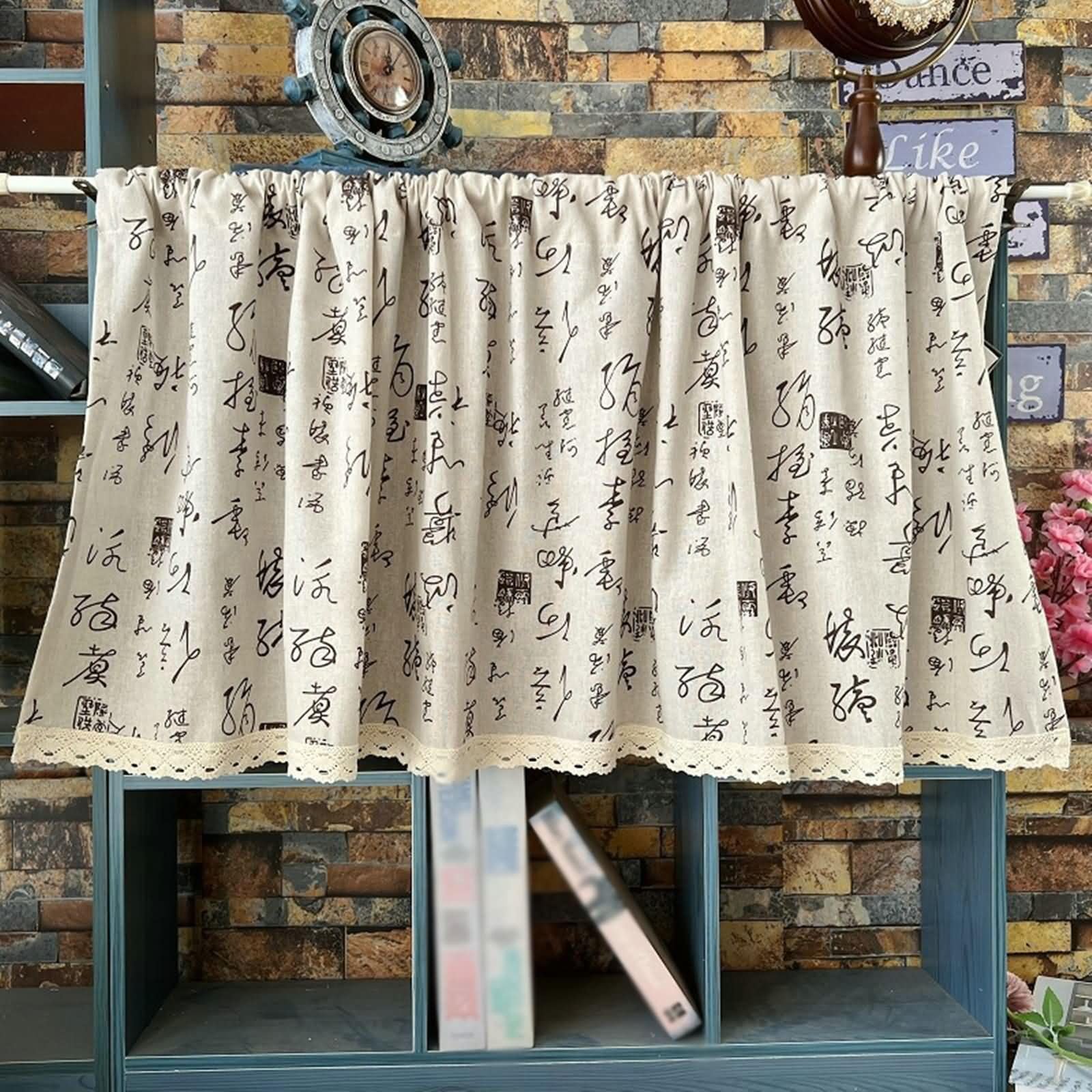 Firanka bistro, 1 sztuka, krótka, szerokość 140 cm, zapięcie na rzepy