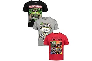 Grave Digger, El Toro Loco, and Monster Mutt: The Monster Jam Apparel Trio