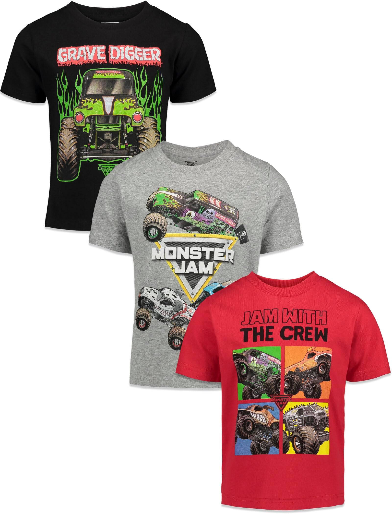 Monster Jam Boys 3 Pack T-Shirts