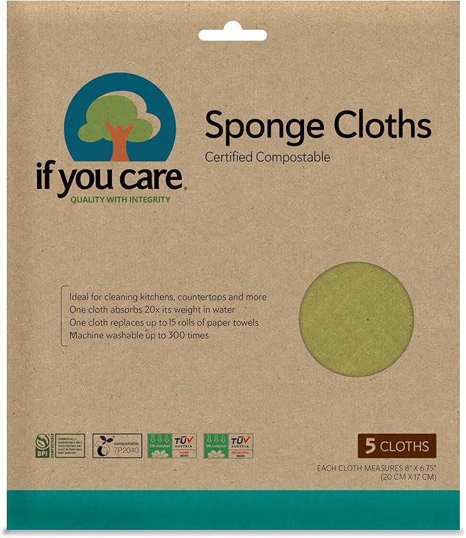CARE Natural Sponge Cloths (12-Pack)