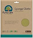 If You Care Sponge Cloths – 5 Count – 100% Natural Cleaning Rags for Kitchen, Bathroom, Home Countertop Surfaces – Absorbent, Reusable, Machine Washable, Compostable