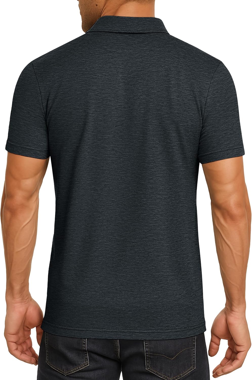 Cavva Polo Shirts for Men Performance Mens Golf Shirt Dry Fit Collared Polo Shirts Short Sleeve Moisture Wicking - Image 2