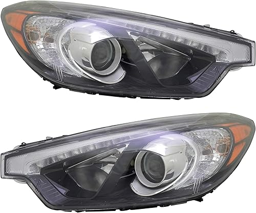 Miniatura 2 de Repuesto para Kia ForteForte5Forte Koup EX 2015-2016 Certificado CAPA Conjunto de faros halógenos con bombillas izquierda y derechalado del