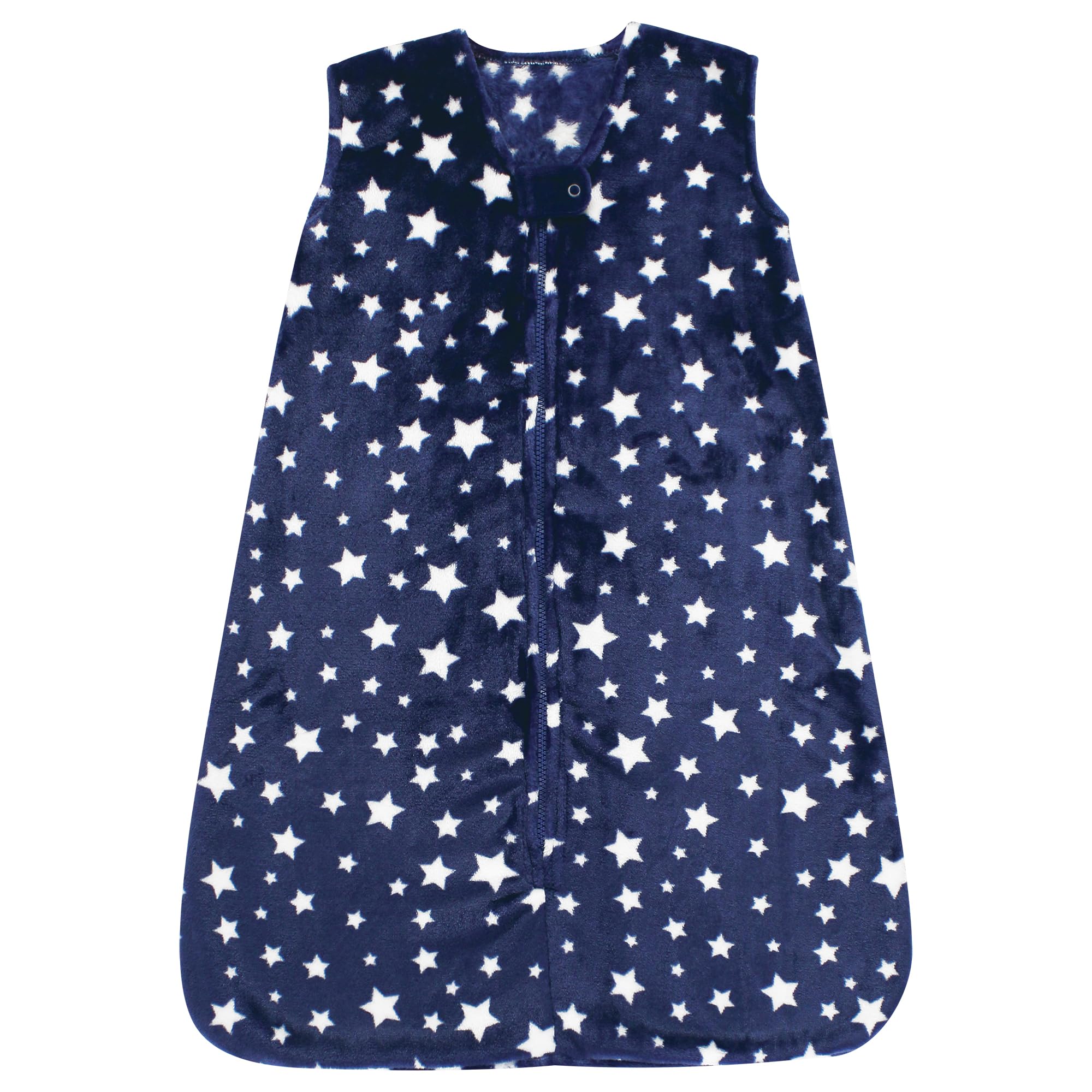 Hudson BabyUnisex Baby Plush Sleeping Bag, Sack, Blanket, Navy Stars, 12-18 Months