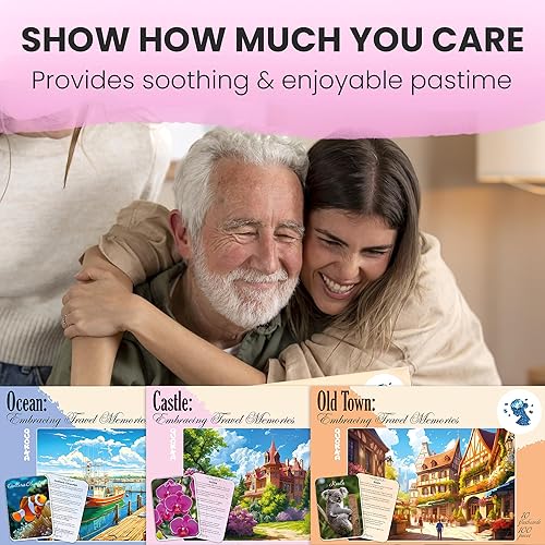 Miniatura 6 de QUOKKA Rompecabezas de demencia de 100 piezas para ancianos  3 juegos de rompecabezas de piezas grandes para personas mayores  9 tarjetas de memoria
