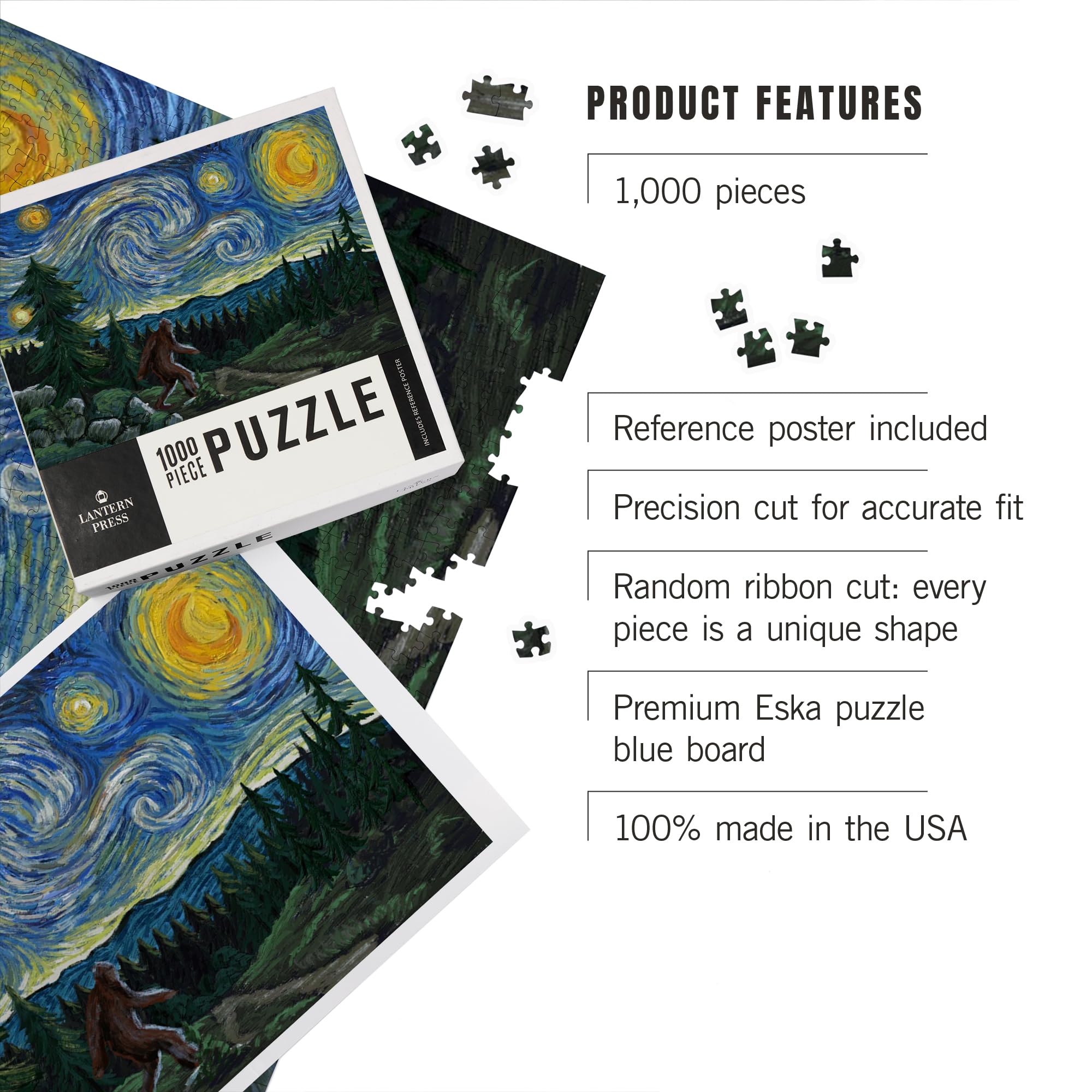 Amazon.com: Lantern Press Bigfoot Puzzle 1000 Pieces for Adults