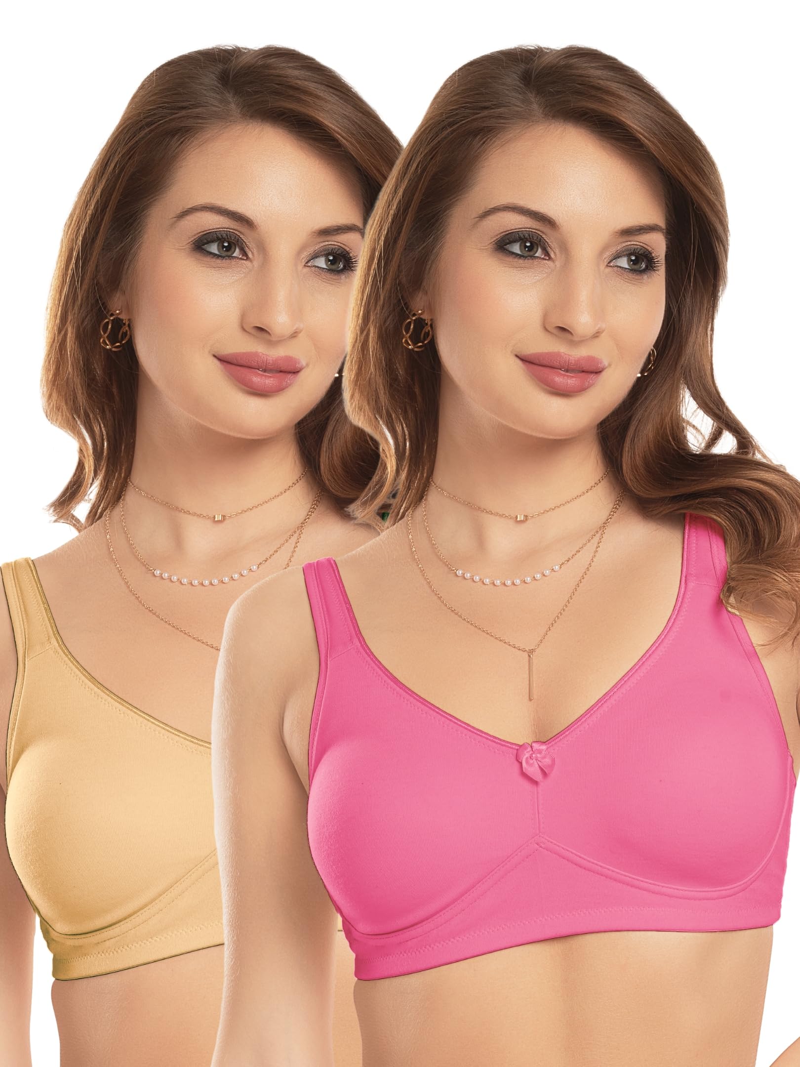 daisy dee Bra for Women's Poly Cotton Moulded Cup Full Coverage Wire-Free Brassiere Seamless T-Shirt Bra - NDLGHT-picture-34