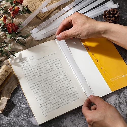 Miniatura 5 de Outus 50 tiras de pegamento con respaldo de malla, cinta de reparación de libros para álbumes, imágenes, archivos, encuadernación de libros (0.984