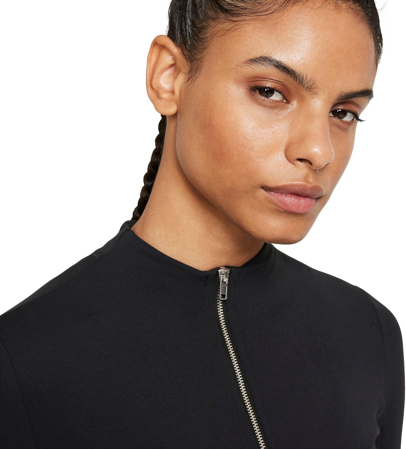 Nike Yoga Luxe Dri-FIT Women's Full-Zip Jacket (as1, alpha, s, regular, regular, Black/Dark Smoke Grey, Small)