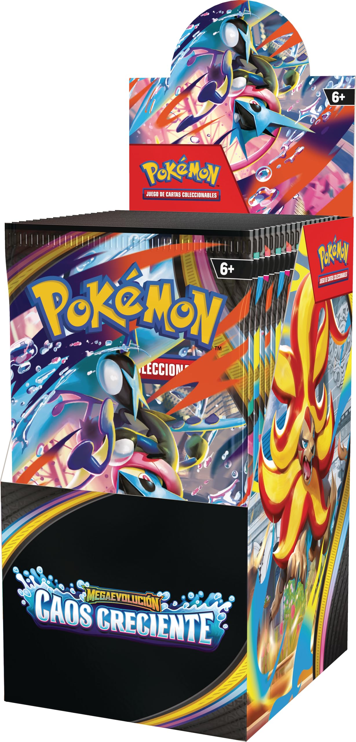 Pokémon: Expositor de Sobres de Mejora de Megaevolución-Caos Creciente (18 Sobres de Mejora)