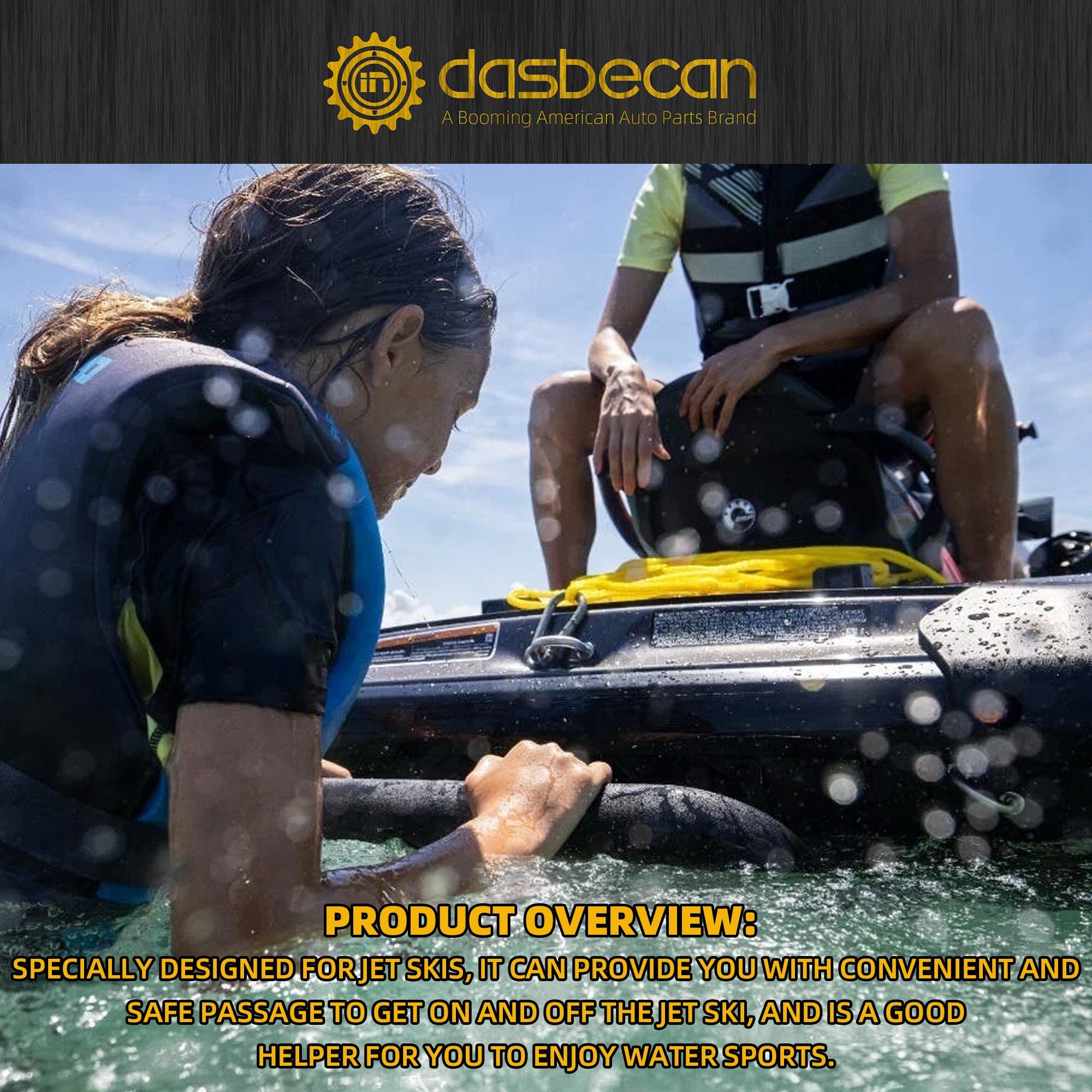Dasbecan Échelle rétractable à ressort pour jet ski compatible avec SeaDoo RXP-X GTI GTR RXT GTX 295100747 295100869