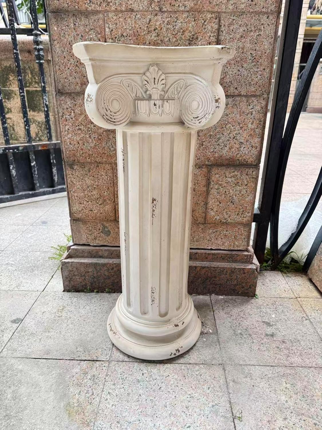 28.93” Tall Decorative Roman Column Pedestal Column Plant Stand, Magnesium Oxide Large Size Statue Sculpture Pedestal Stand Holder for Outdoor Wedding Birthday Party Decor (11.22 X 11.22 X 28.93”)