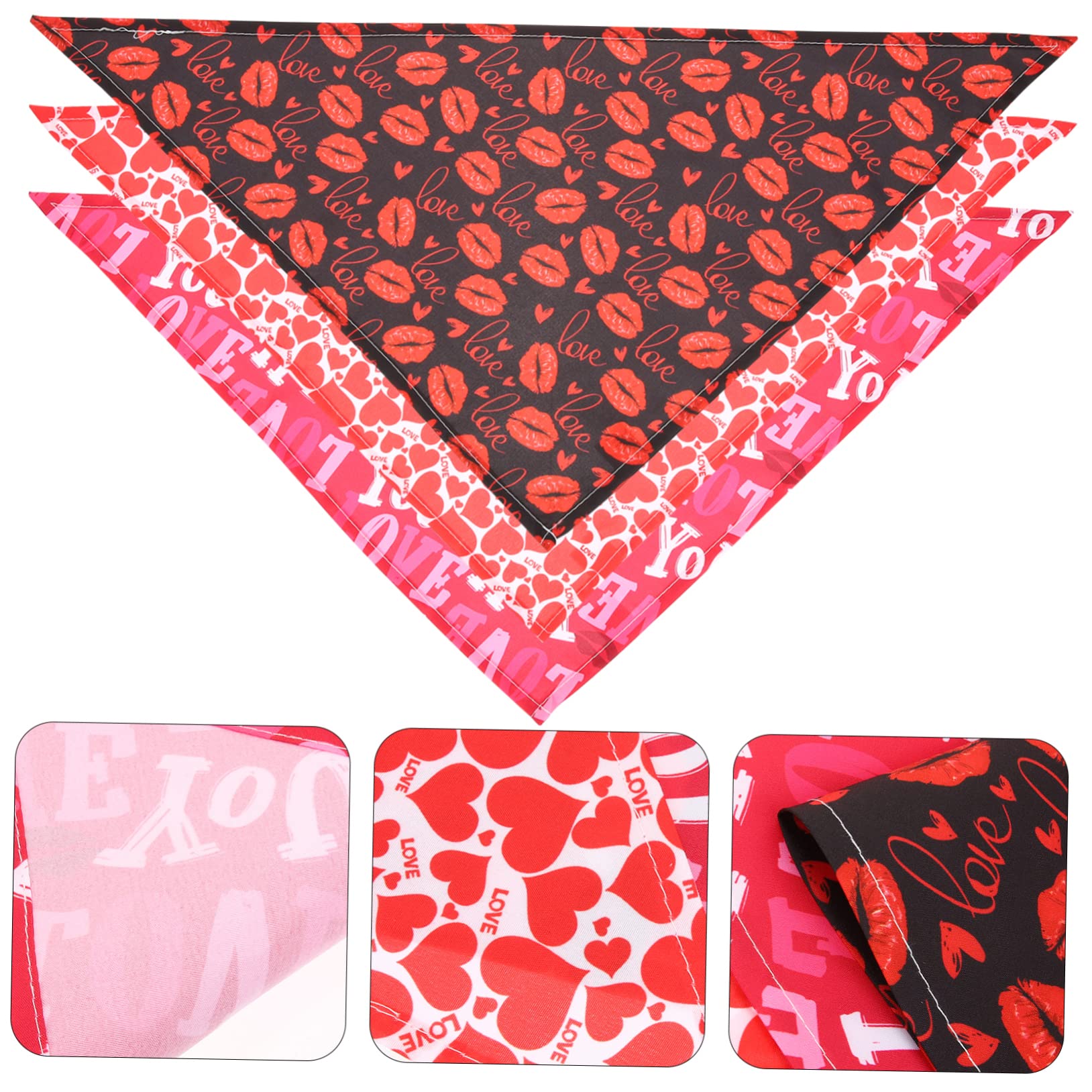POPETPOP 15pièces Bandanas Triangulaires pour Chiens Foulards De Saint-Valentin Accessoires pour Animaux pour Photos Et Sorties
