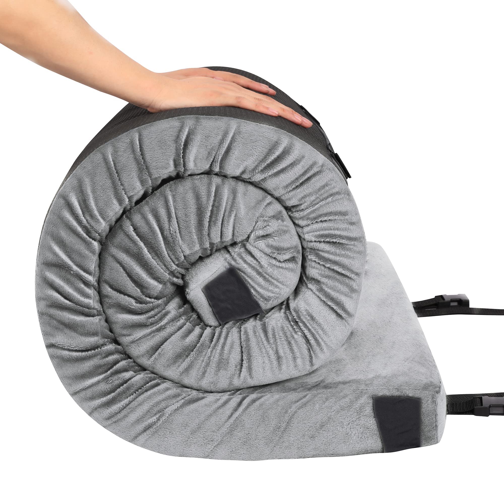 Memory Foam Camping Mattress | Potable Backpacking Sleeping Pad W/Waterproof Cover & Carry Bag | Roll Up Cot Mattress for Floor, Travel,Camping | Kids, Single or Twin