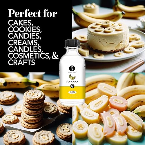 Miniatura 3 de Dolce Foglia Extracto de plátano  1 galón soluble en aceite multiusos saborizante ideal para hacer dulces, hornear, bálsamo labial y helados