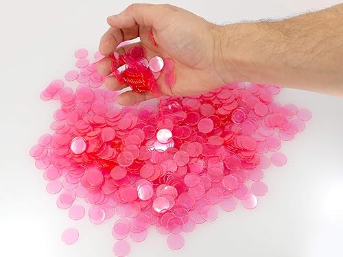 Miniatura 41 de Regal Bingo Chips de bingo de plástico, 1000 piezas, juego de fichas transparentes transparentes para juegos de mesa y contadores de matemáticas