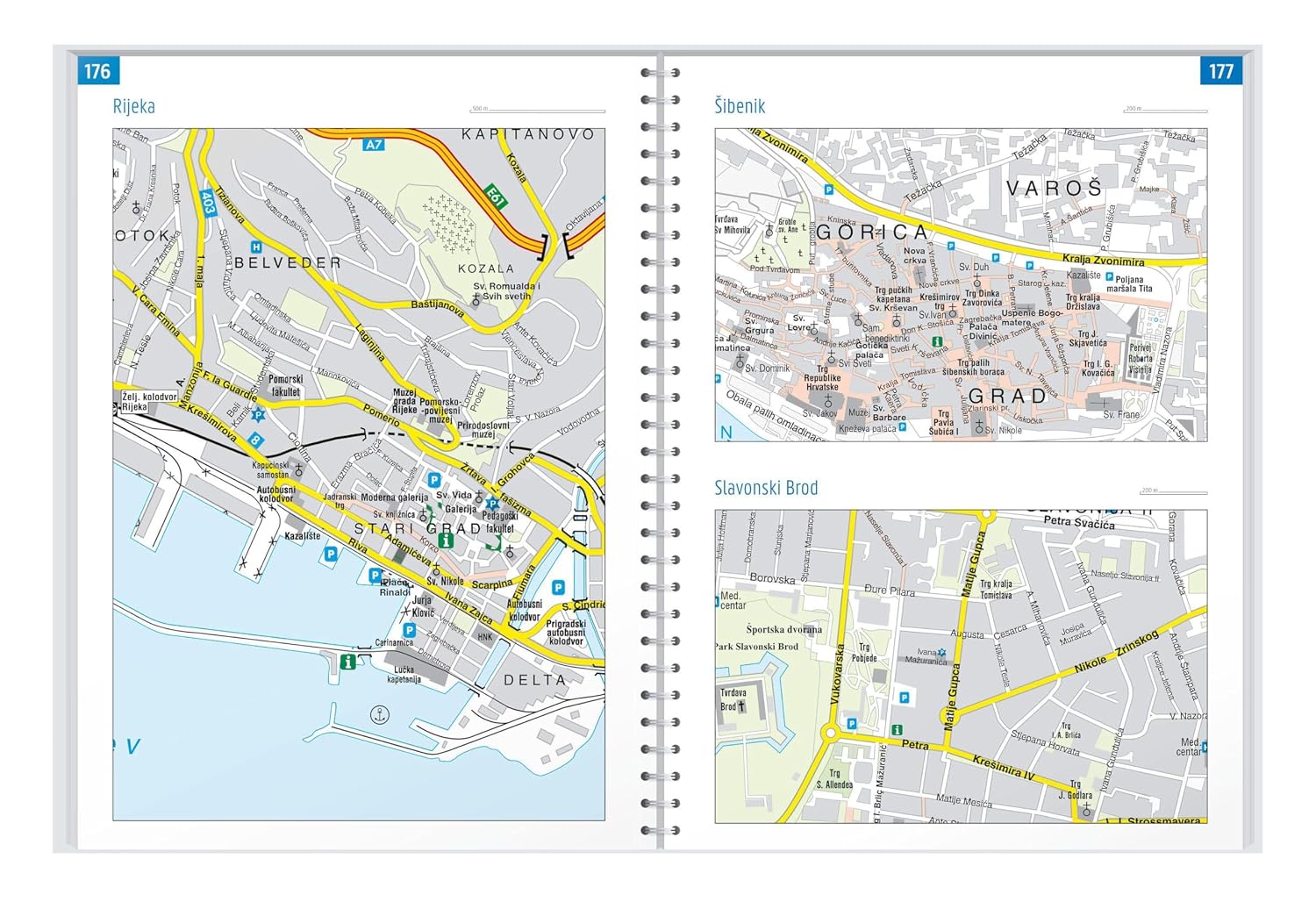 Croatia - Slovenia, road atlas 1:150,000