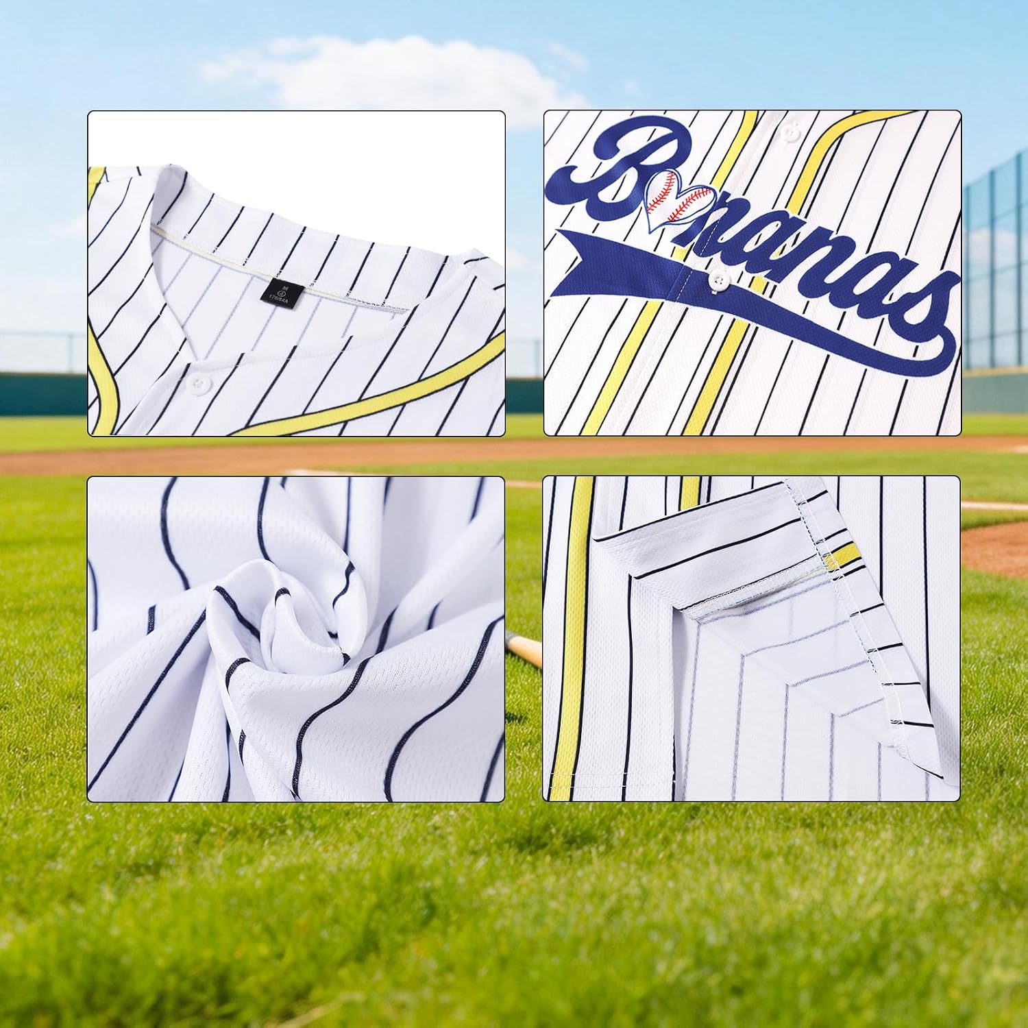 Baseball Jersey Shirts for Men Women Graphic Baseball Game Day Fan Jerseys Button Up Short Sleeve Cardigan Tops