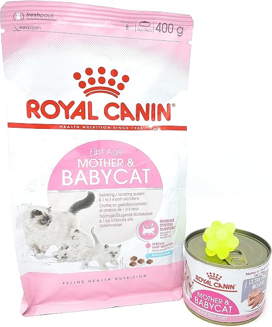 ROYAL CANIN Mother & BabyCat Food 400g with 1 can First Age Mother & BabyCat Mousse and Little Gift