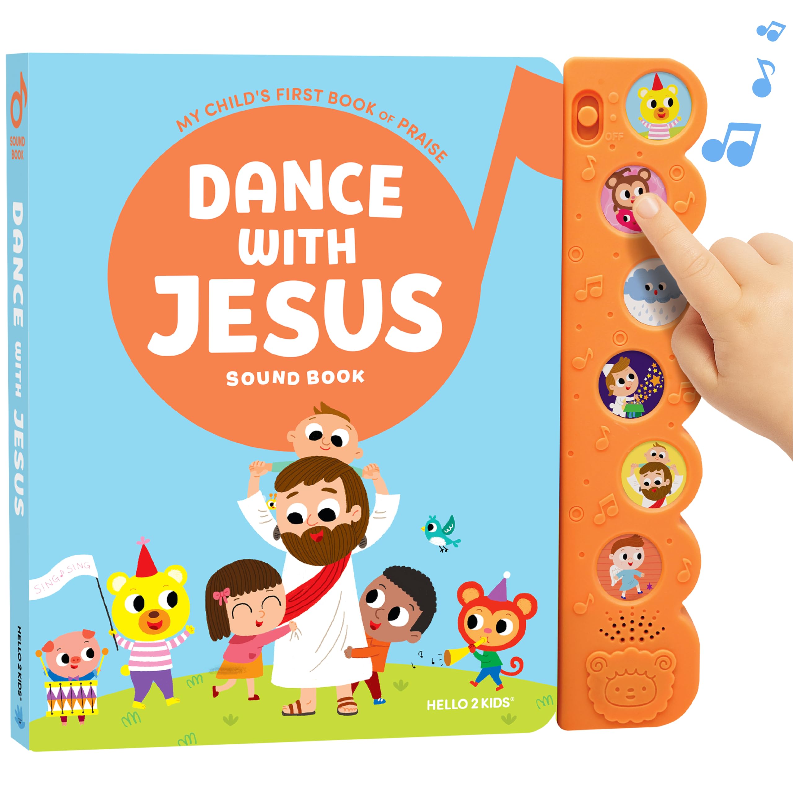 Dance with Jesus Christian Sound Books for Kids - 6 Bible Songs - Baptism, Christening, Dedication Gifts for Boys and Girls - Religious Toys, Music Books for Toddlers 1-3
