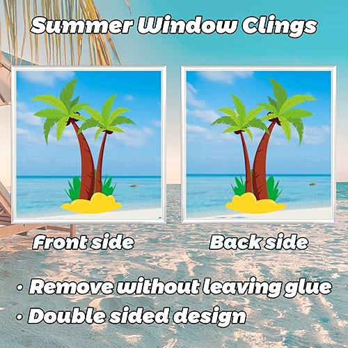 Miniatura 6 de 134 unidades de calcomanías de verano para ventanas de vidrio