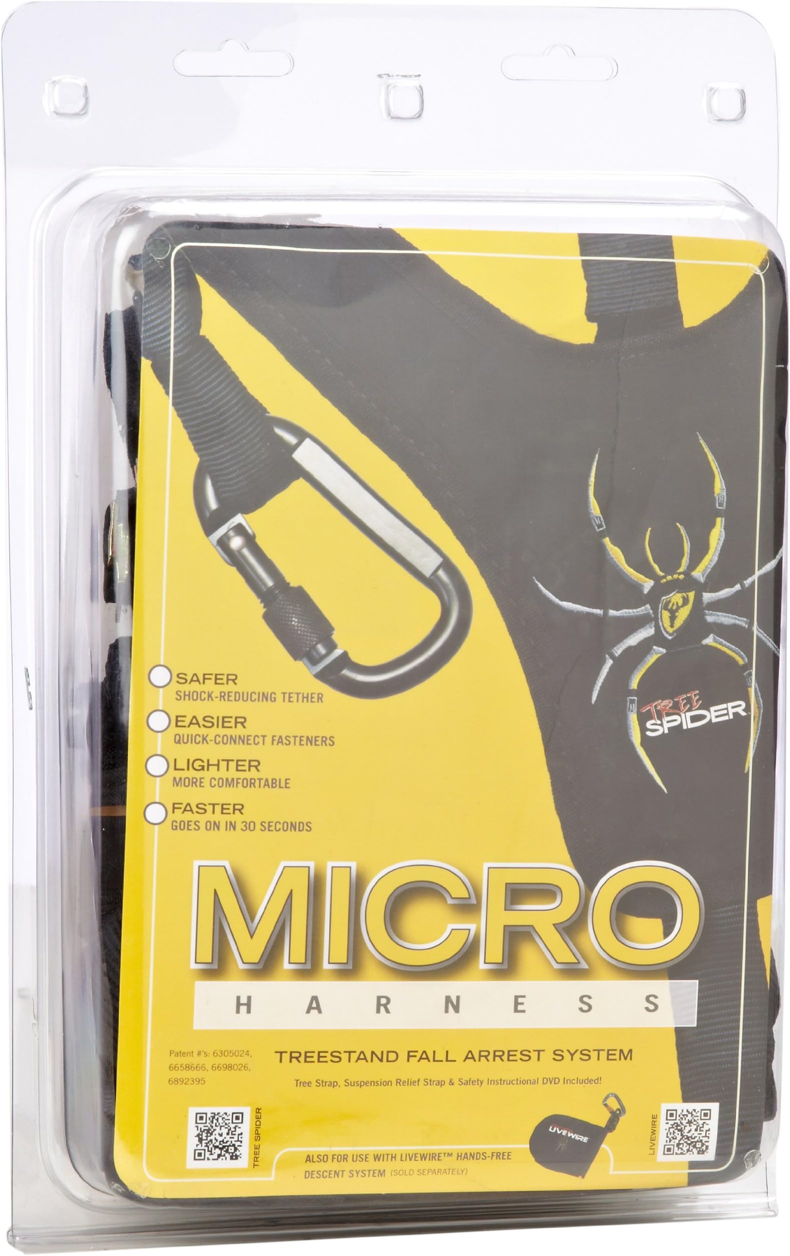 TREE SPIDER Men's Micro 20 Harness (Black, Large/X-Large)