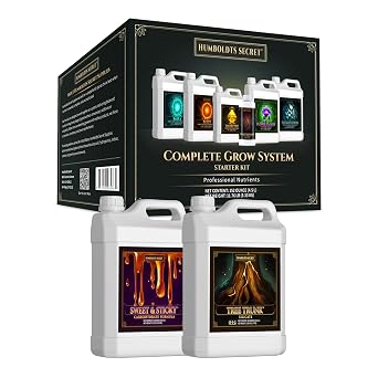 Humboldts Secret Starter Kit 2 - Indoor & Outdoor Plant Fertilizer and Nutrient System Base A & B - Golden Tree - Flower Stacker - Plant Enzymes - CalMag & Iron - Sweet & Sticky - Tree Trunk