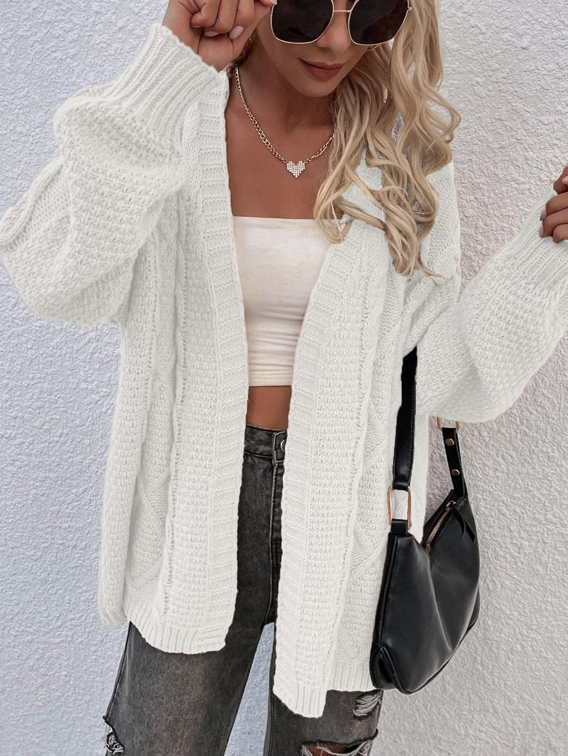 SKAYS Women's Oversized Open Front Cardigan Sweaters Cable Knit Long Sleeve Chunky Cardigan 2025 Trendy Fall Clothes - Image 5
