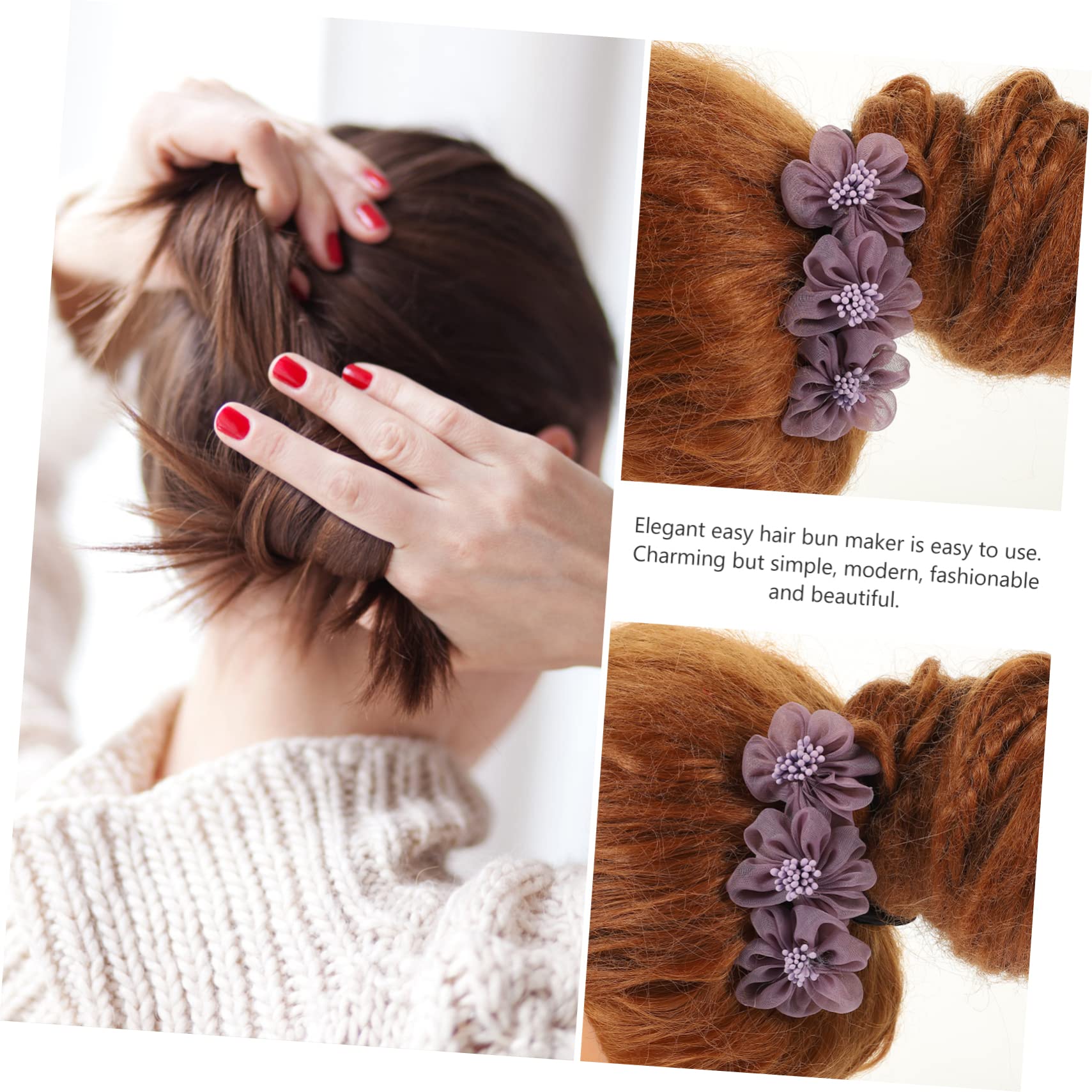 Healeved 15stücke Teiliges Dekorative Blumen Haarknoten-maker Einfach Zu Verwendende Haarstyling-haaraccessoires Für Schule Partys Und Alltag Leicht Und Langlebig