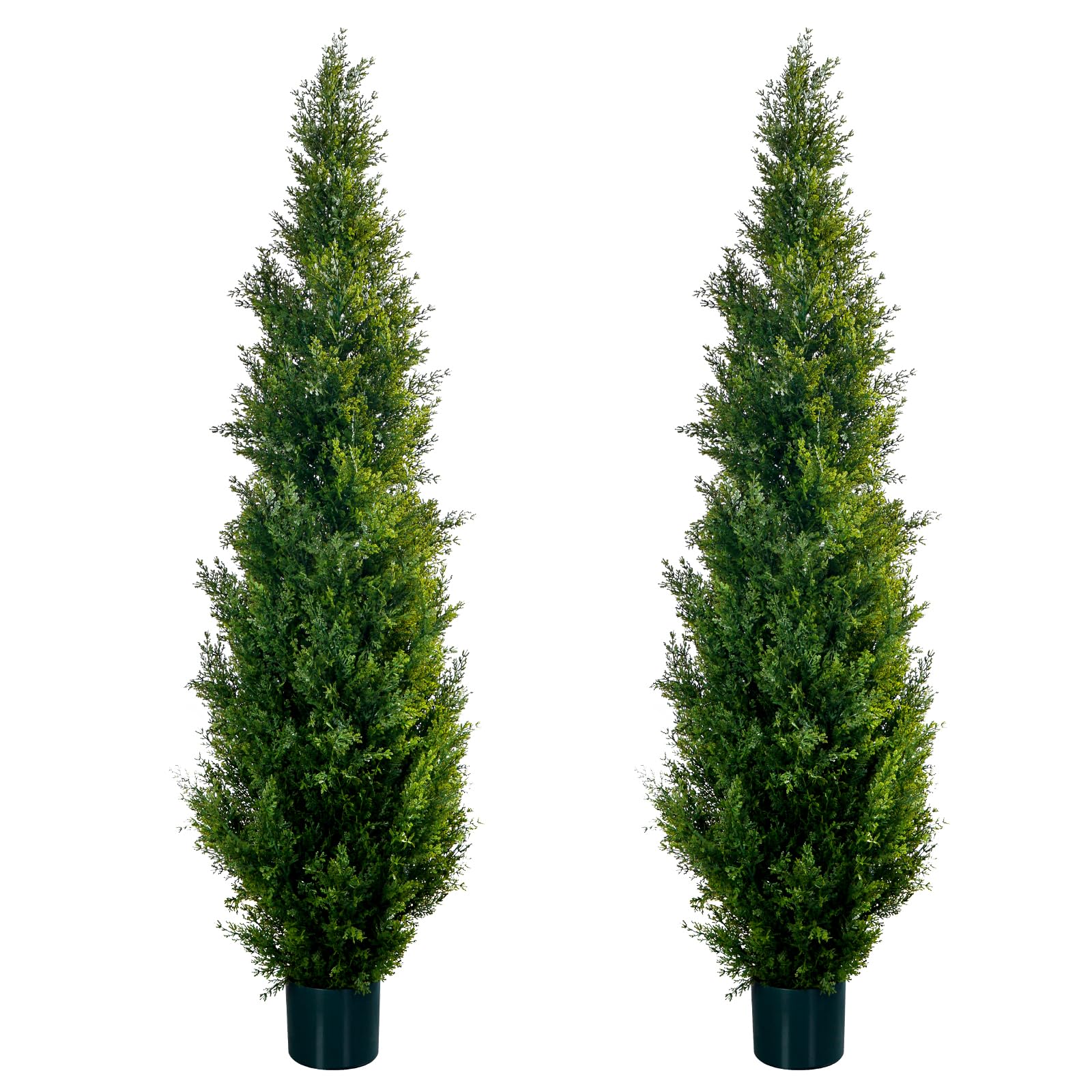 Leflos Albero di cedro artificiale, finto Cipresso di 150 cm, albero di cipresso artificiale per soggiorno, ufficio, festival e feste, 2 pz.