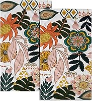 Vista 20 de Giwawa Juego de 2 toallas de mano de mármol negro con hojas modernas, suaves, toalla decorativa fina para la punta de los dedos para baño, gimnasio