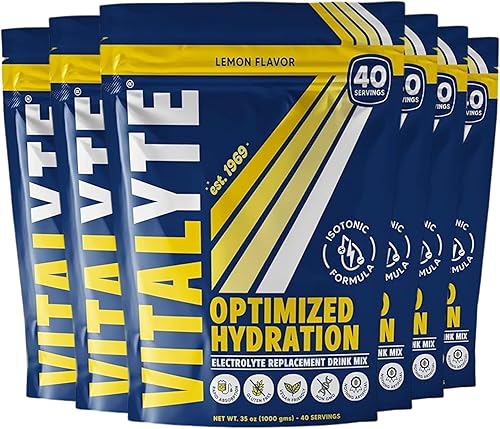 Miniatura 26 de Vitalyte Mezcla de bebida en polvo de electrolitos, mezcla de hidratación de electrolitos isotónicos, paquete de caja (6 unidades, ponche de frutas)