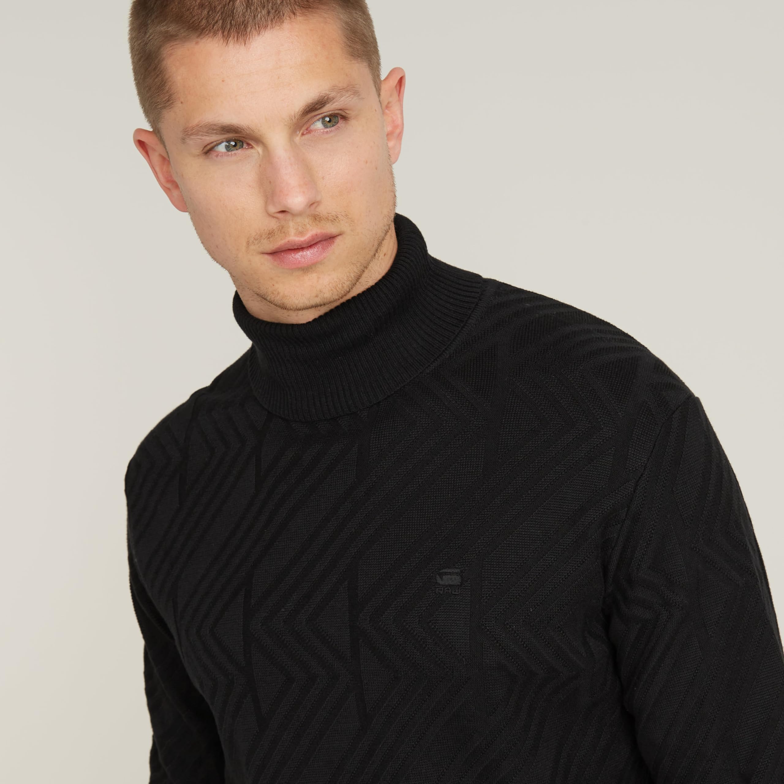 G-STAR RAW Bluza Mężczyźni Zig-zag Structure Turtle Knit