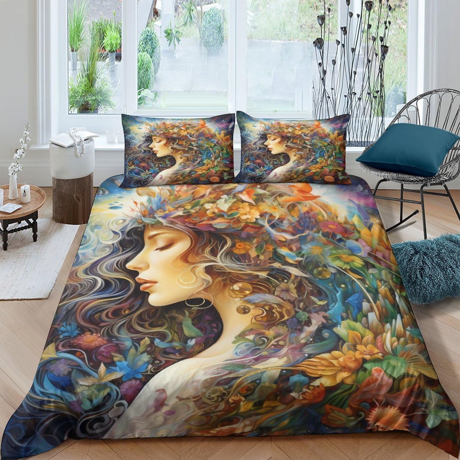 Housse de couette fantastique 3D grand lit pour une ambiance féerique