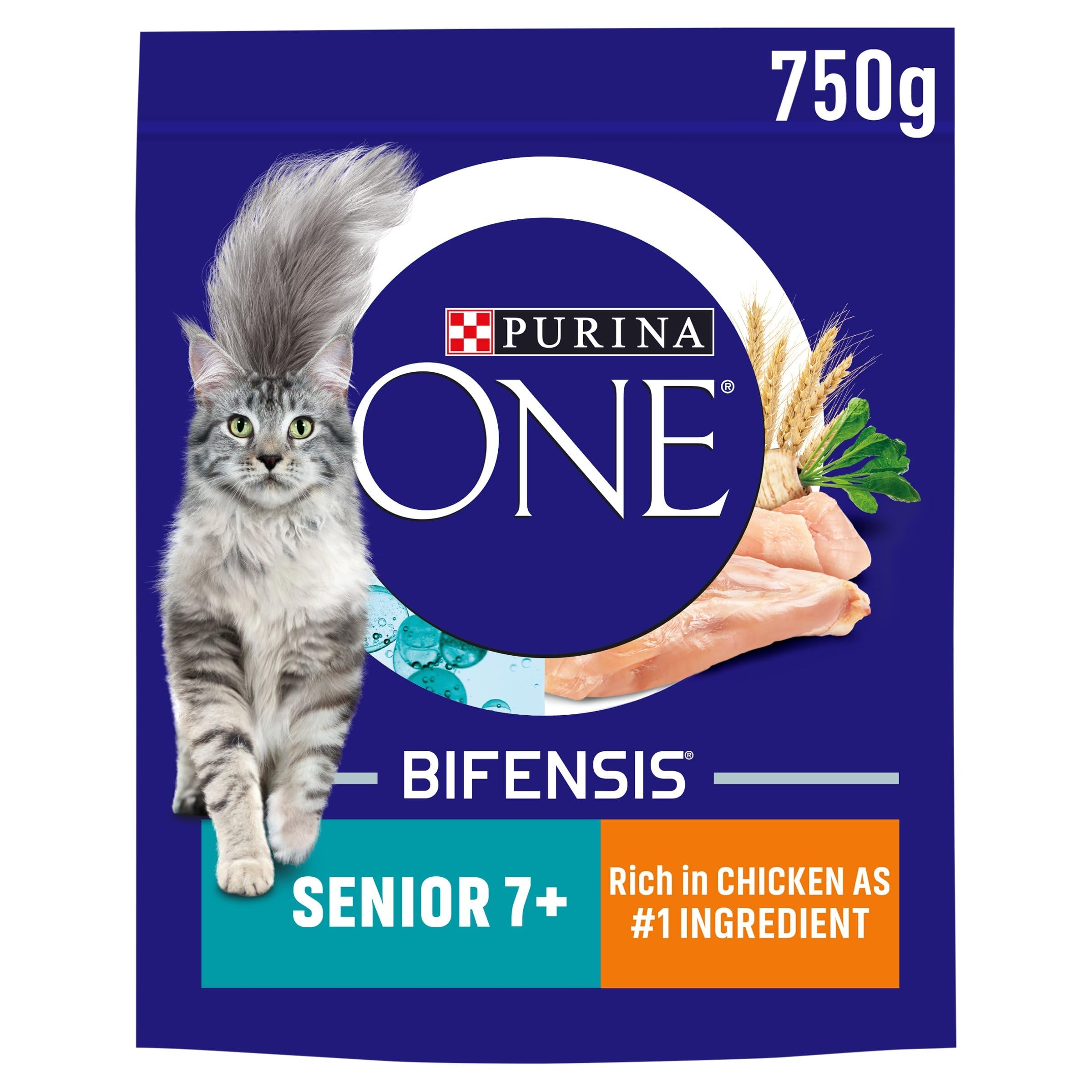 Purina One Senior Dry Cat Food Chicken 750g