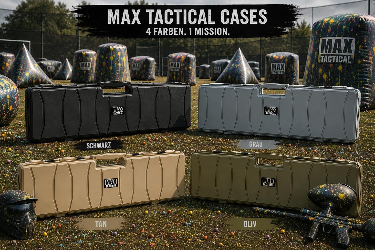 Hard-Case Waffenkoffer – Robuster Polymer-Koffer mit Schaumstoff-Inlay, stapelbar & abschließbar – für Gewehr & Pistole