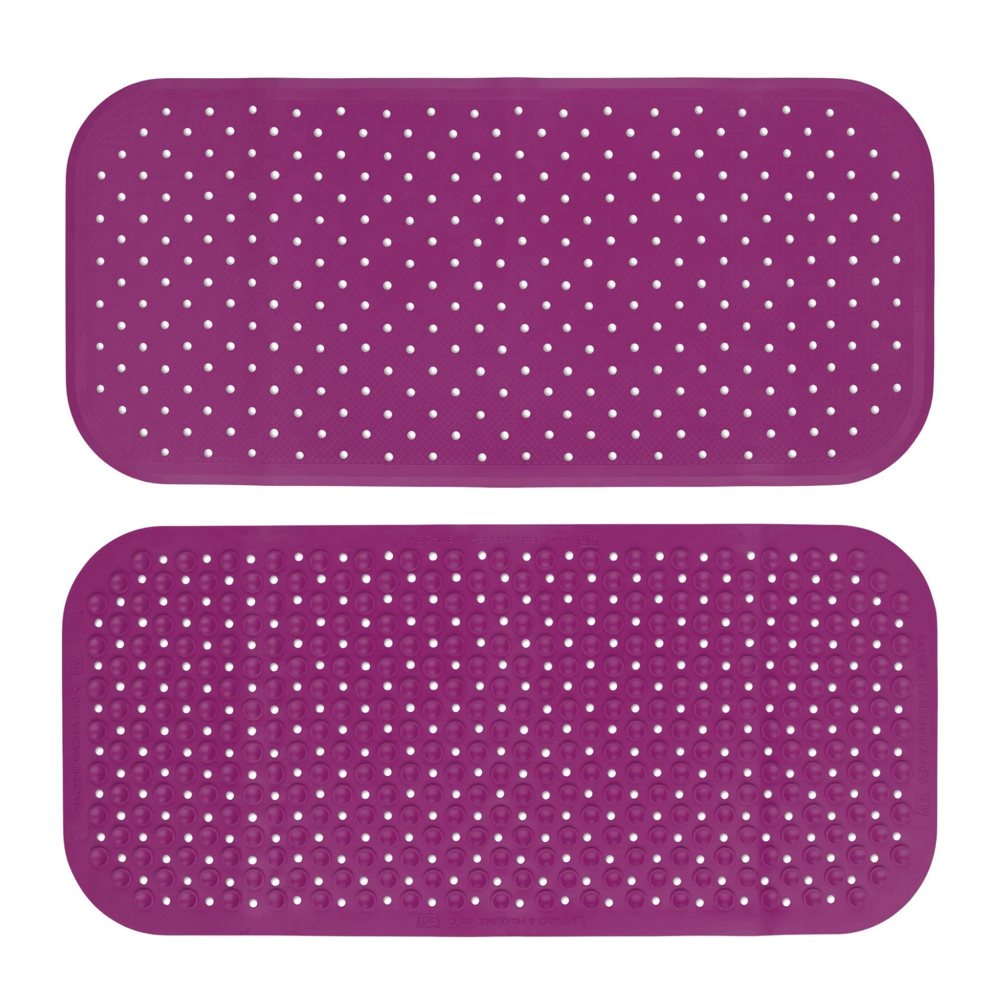 Tapis de baignoire antidérapant sans plastique FSC - Sans plastique - 100 % BPA + PVC - Violet - 76 x 34 cm 585900