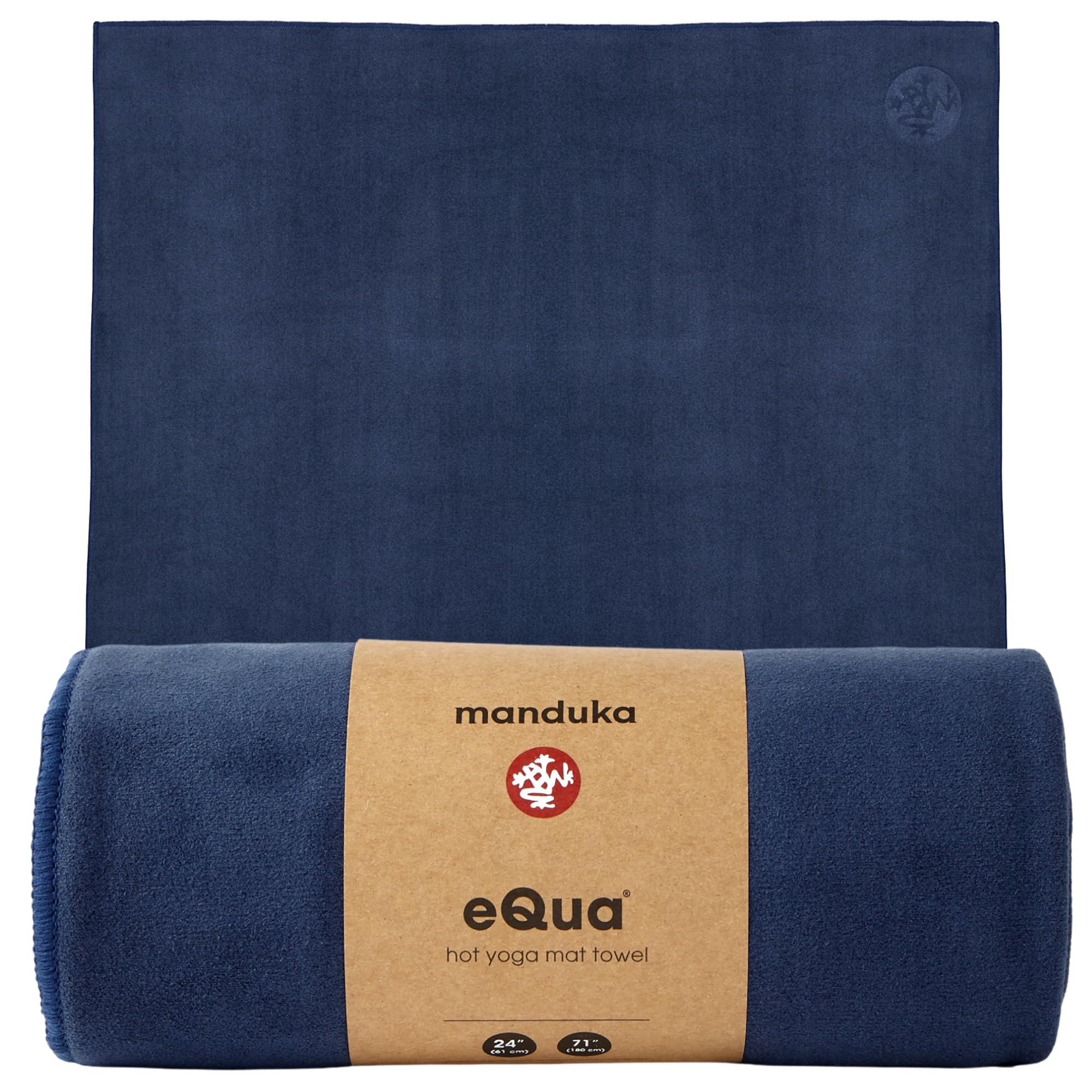 Manduka | eQua Microfiber Yoga Hand Towel | Midnight | 16 x 24 in