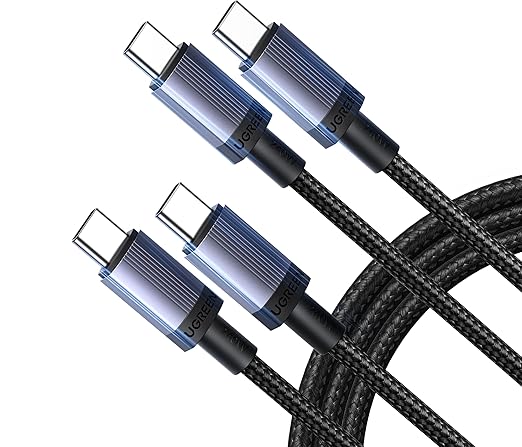 Amazon.com: UGREEN Paquete de 2 cables USB C a USB C de 240 W, cable USB C de carga rápida para iPhone 17 Pro Max/16/15, Galaxy S25/S24/S23, Pixel 10/9/8, MacBook Pro/Air, ThinkBook, Dell XPS, iPad Pro/Air, Steam : Electrónica