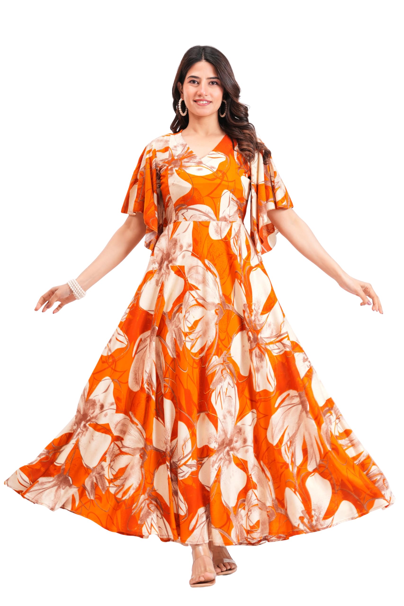 Floral Rayon Maternity & Nursing Maxi Kurta-image-18