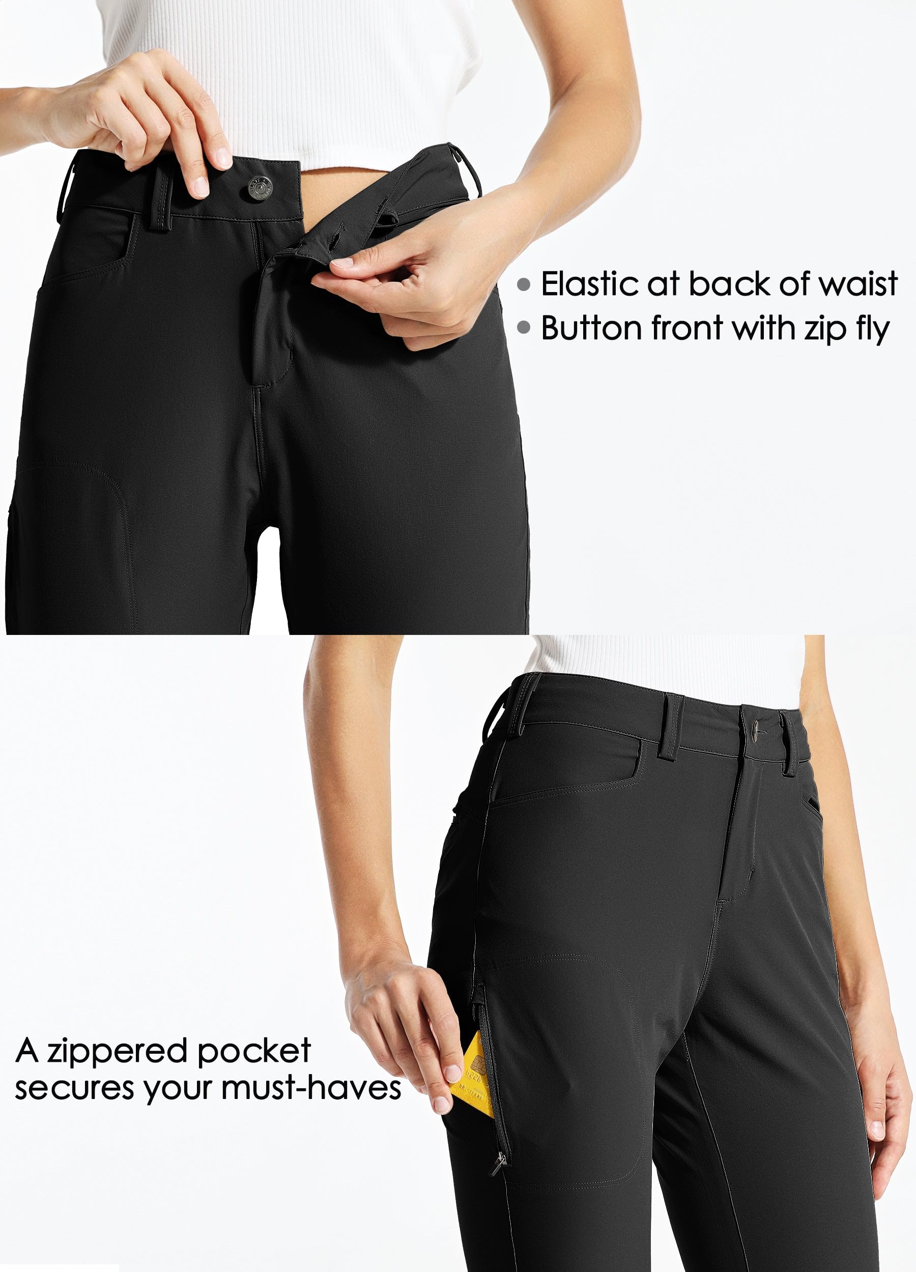 WILLIT Pantaloni da golf da donna, leggeri, ad asciugatura rapida, impermeabili