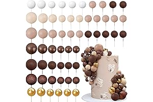 56 PCS Easter Cake Decor: Colorful Ball Shaped Cake Topper for Party Decoration