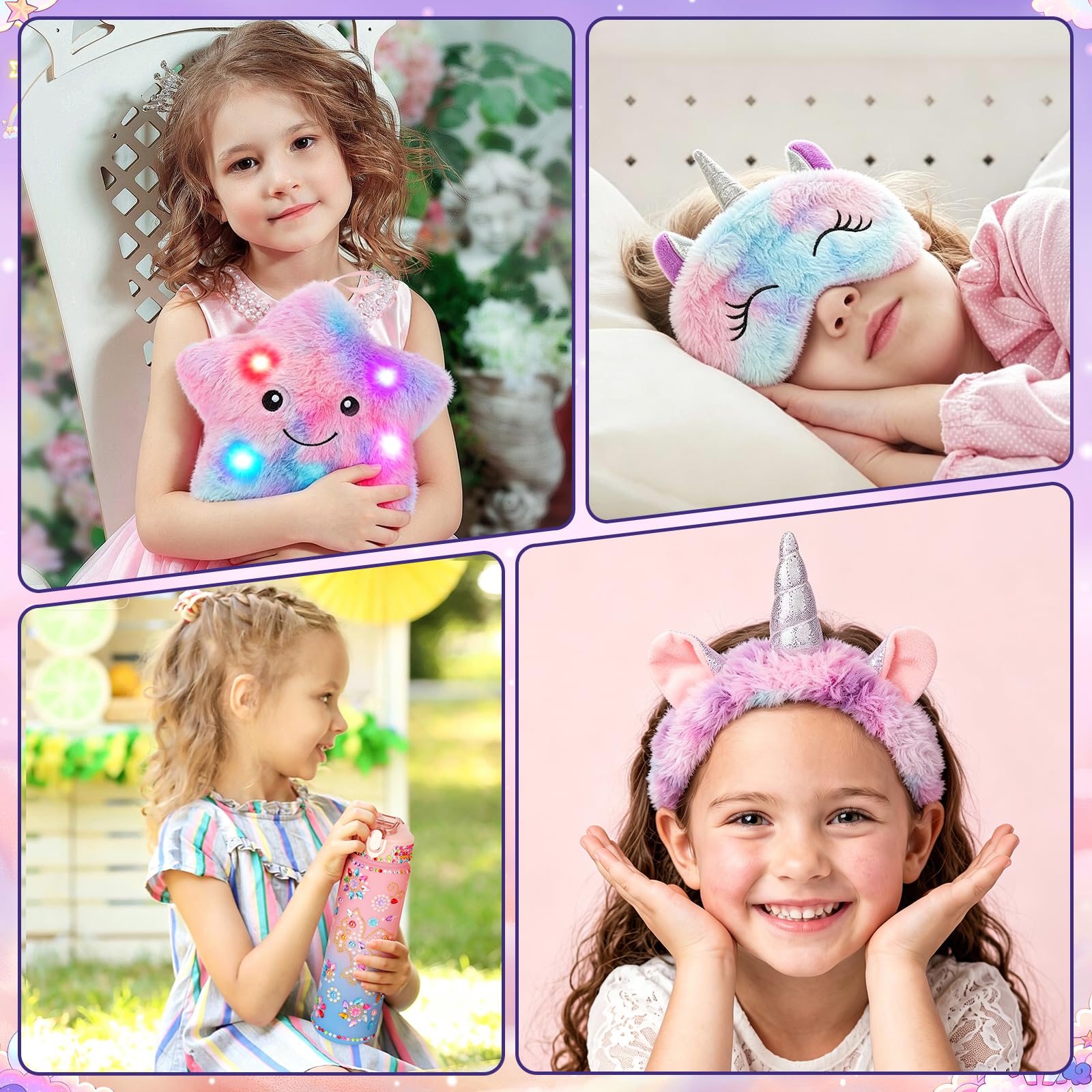 Calendario dell'Avvento con unicorno 7 giorni, scatola regalo per ragazze, conto alla rovescia con unicorno, regalo di compleanno per ragazze da 3 4 5 6 7 8 9 10 anni, calendario del conto alla