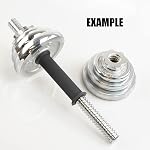 Poignées en caoutchouc durable/Poignées réglables pour barres d'étrier en Dumbbell noir 32/35/40cm(12.6/14.2/15.7Inch) - Fit 1 Accessoires de haltérophilie de plaque de poids standard inch - Vendu en paire