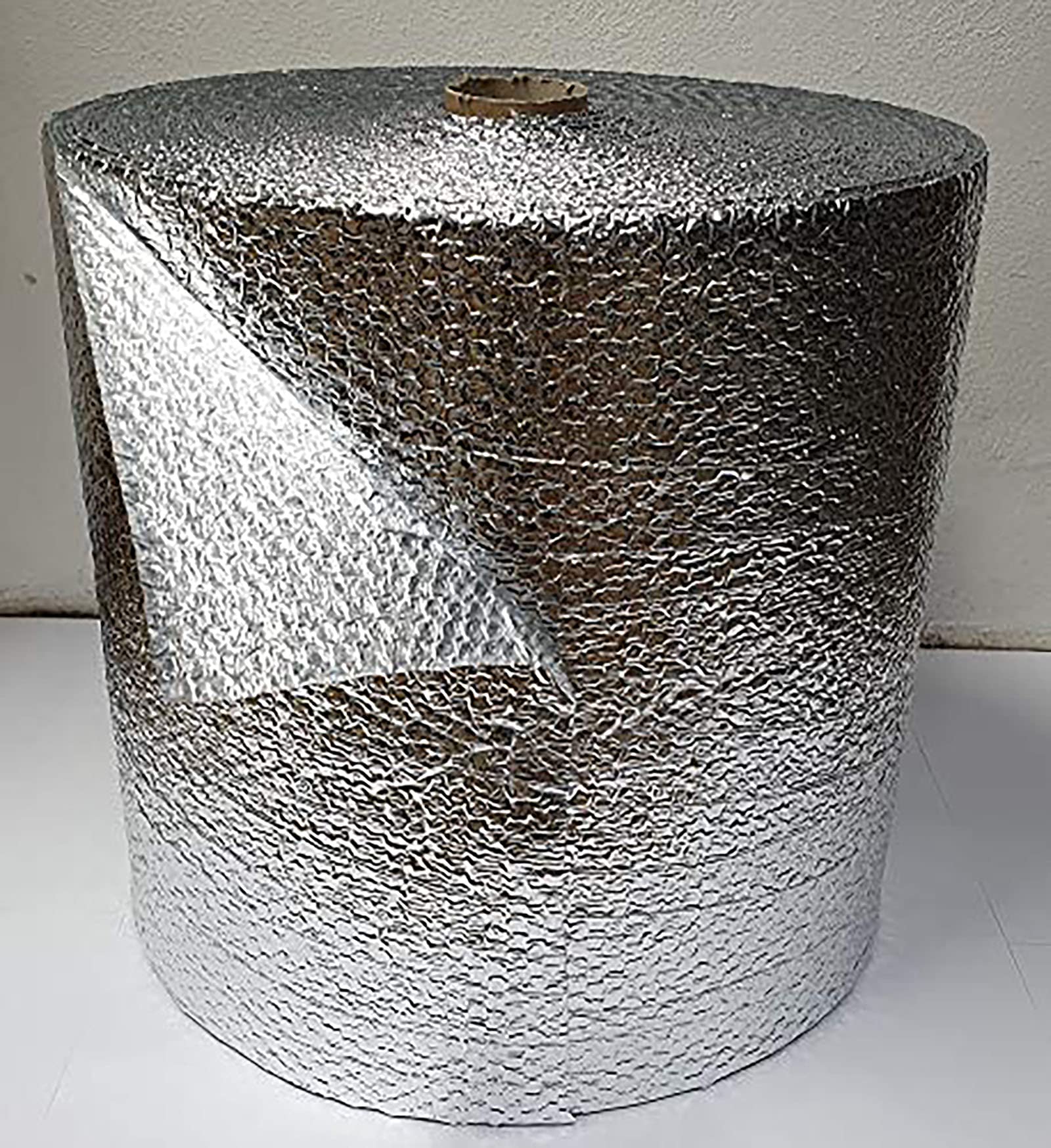 Warstwa aluminiowa folia bąbelkowa rolka izolacyjna wodoodporna samoprzylepna zatrzymująca ciepło na ścianę loftu łódź przyczepa kempingowa dom szopa 5 mm grubość (rozmiar: 1 * 15 M)